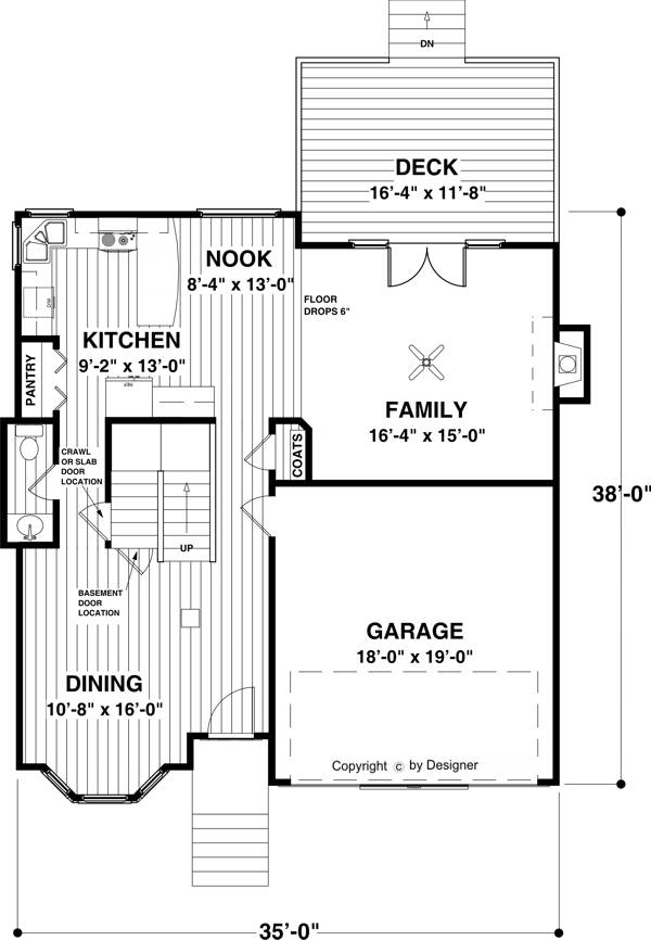 Lower Level Floorplan image of The Montrose House Plan